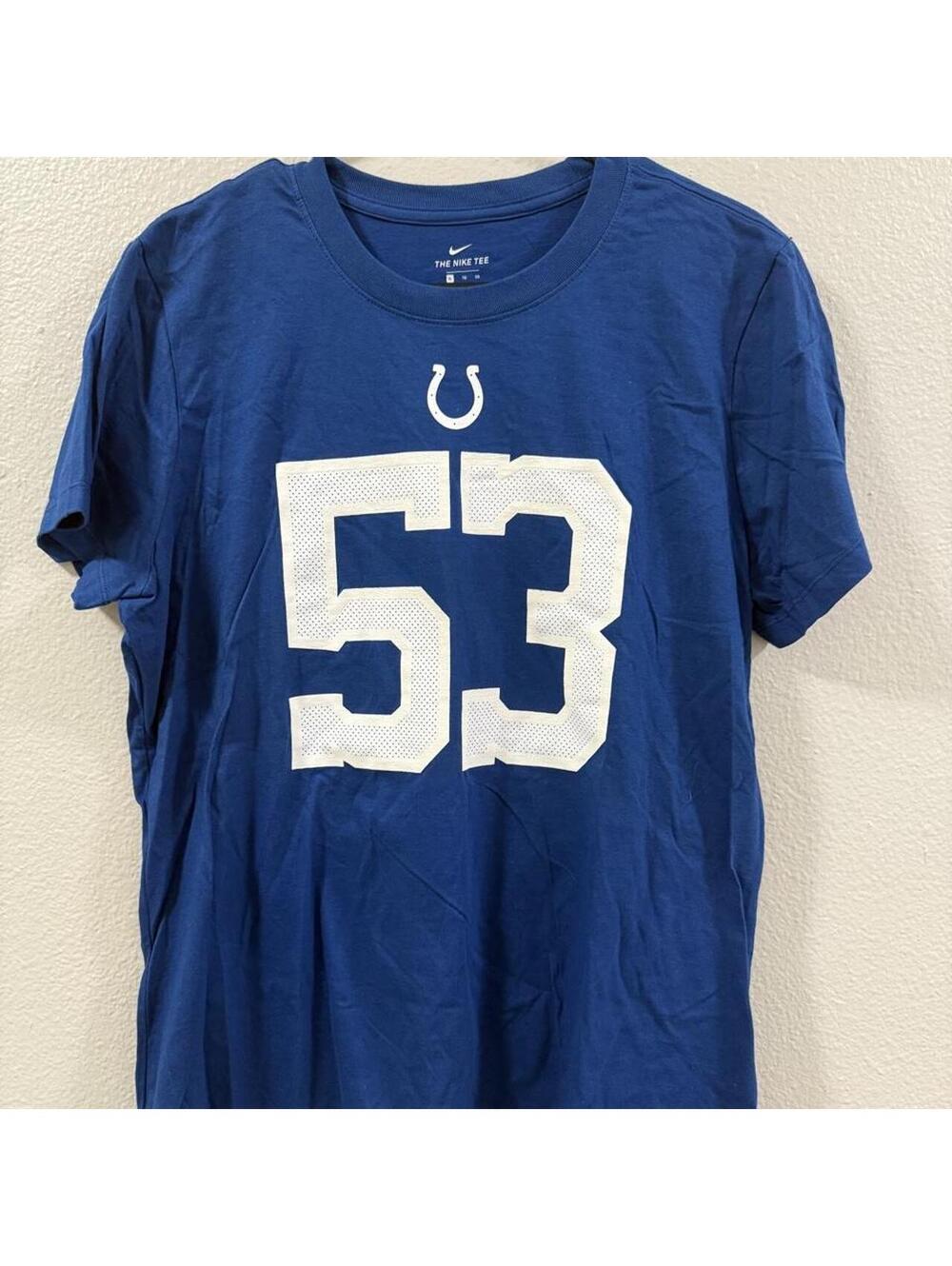 Nike Men's Blue and Navy Tshirt